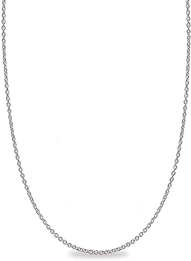 BQfife 925 Sterling Silver O Chain Necklace Pendant Adjustable 0 Chain Necklace-18 - Image 1